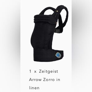 Artipoppe Zeitgeist Black linen Carrier